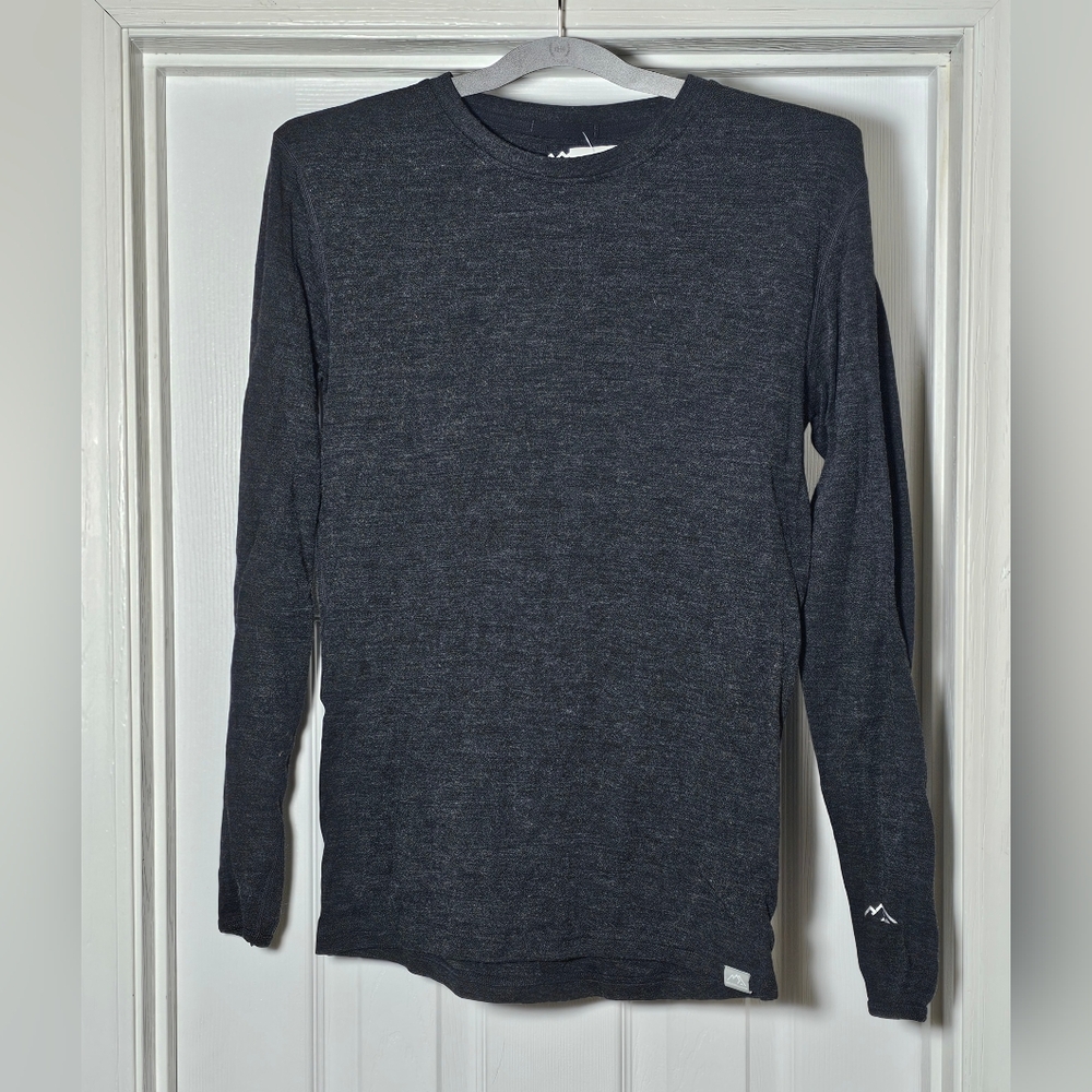 Merino Tech Mens Superfine Merino Wool 250 Black Long Sleeve Top Size Small